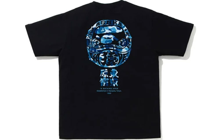 

Футболка Ape Head Series для мужчин A Bathing Ape, черный/синий