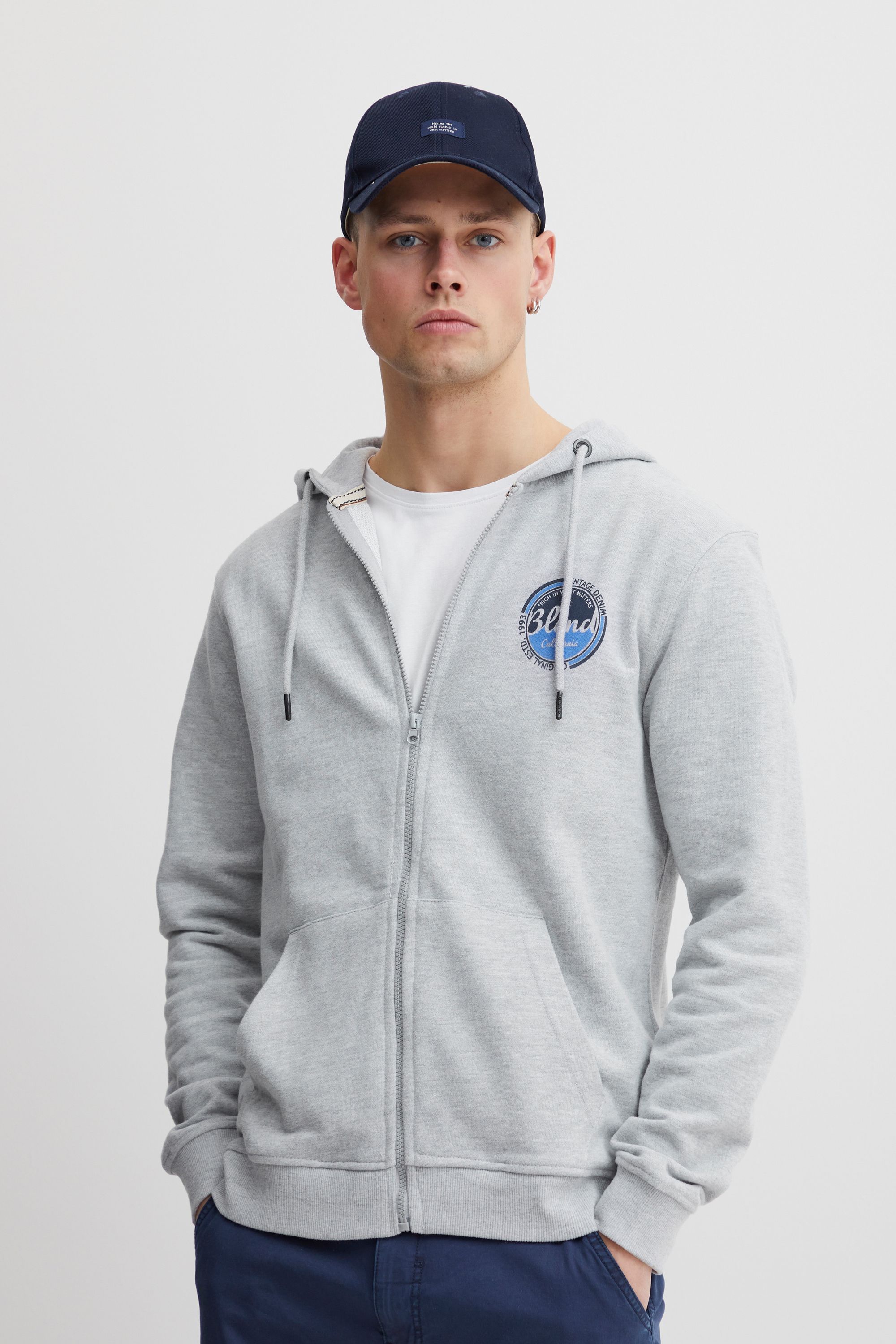 

Толстовка BLEND Kapuzensweatjacke BH 20715348, серый
