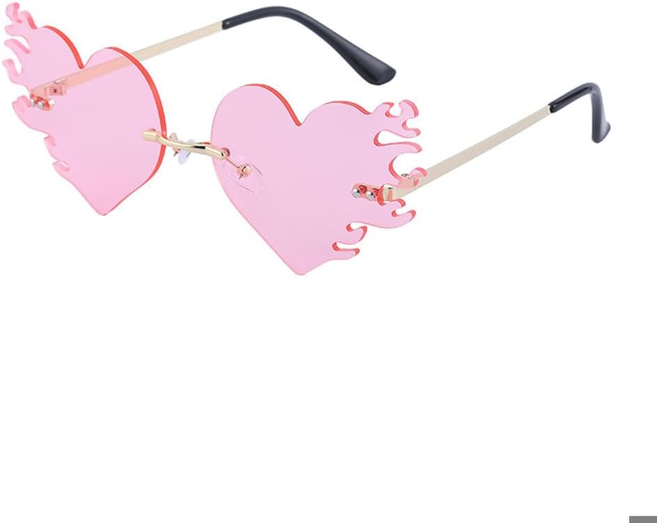 

Женские солнцезащитные очки без оправы в форме сердца. Модные солнцезащитные очки без оправы для женщин. Стильные солнцезащитные очки с изображением разбитых сердец WNCKSQ, C2pink