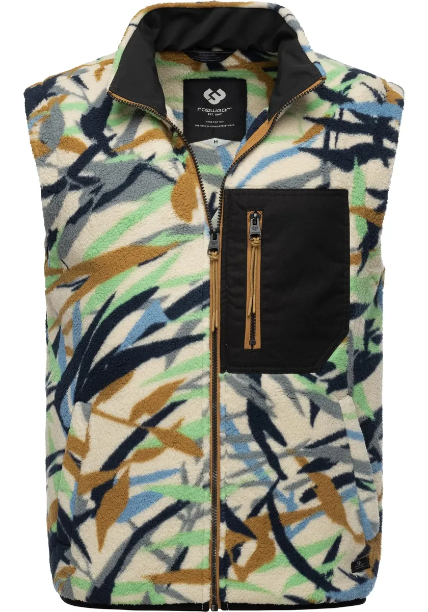 

Флисовый жилет Ragwear "Collsy Vest", мужская флисовая куртка с рисунком и высоким воротником, коричневый