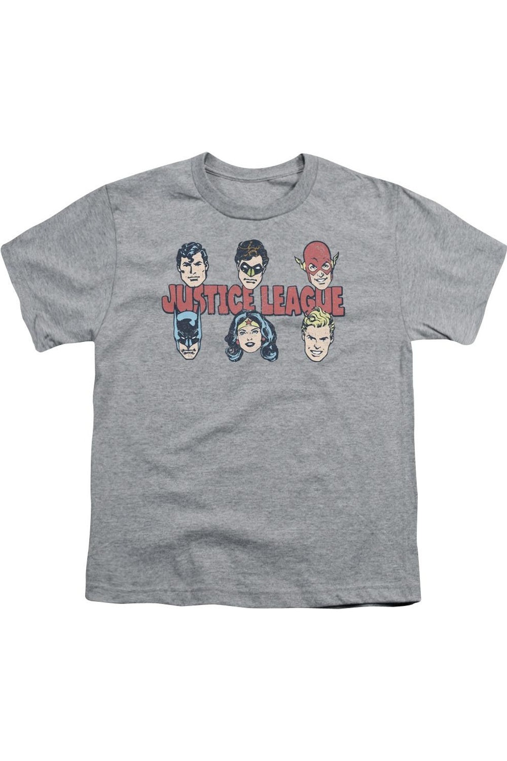 

Футболка с коротким рукавом для детей DC Comics Justice Lineup Gildan, Athletic Heather