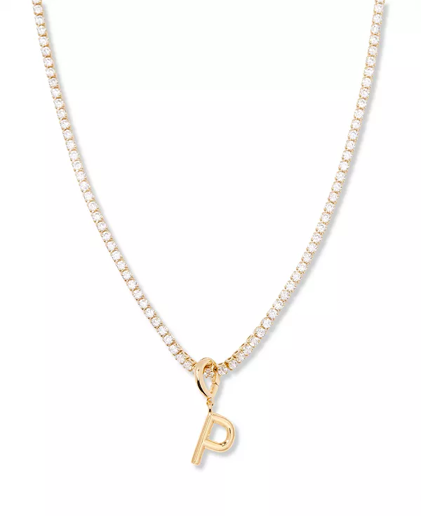 

Позолоченное мини-колье-теннисная цепочка с инициалами Изабеллы Brook & York, gold-p