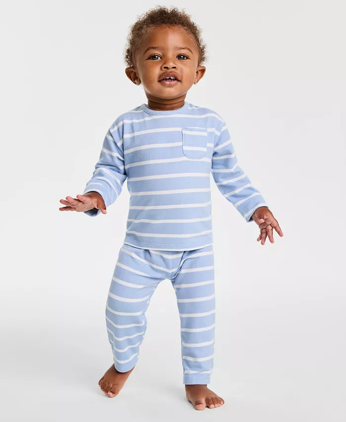 

Мягкая и уютная полосатая толстовка для мальчика First Impressions, синий