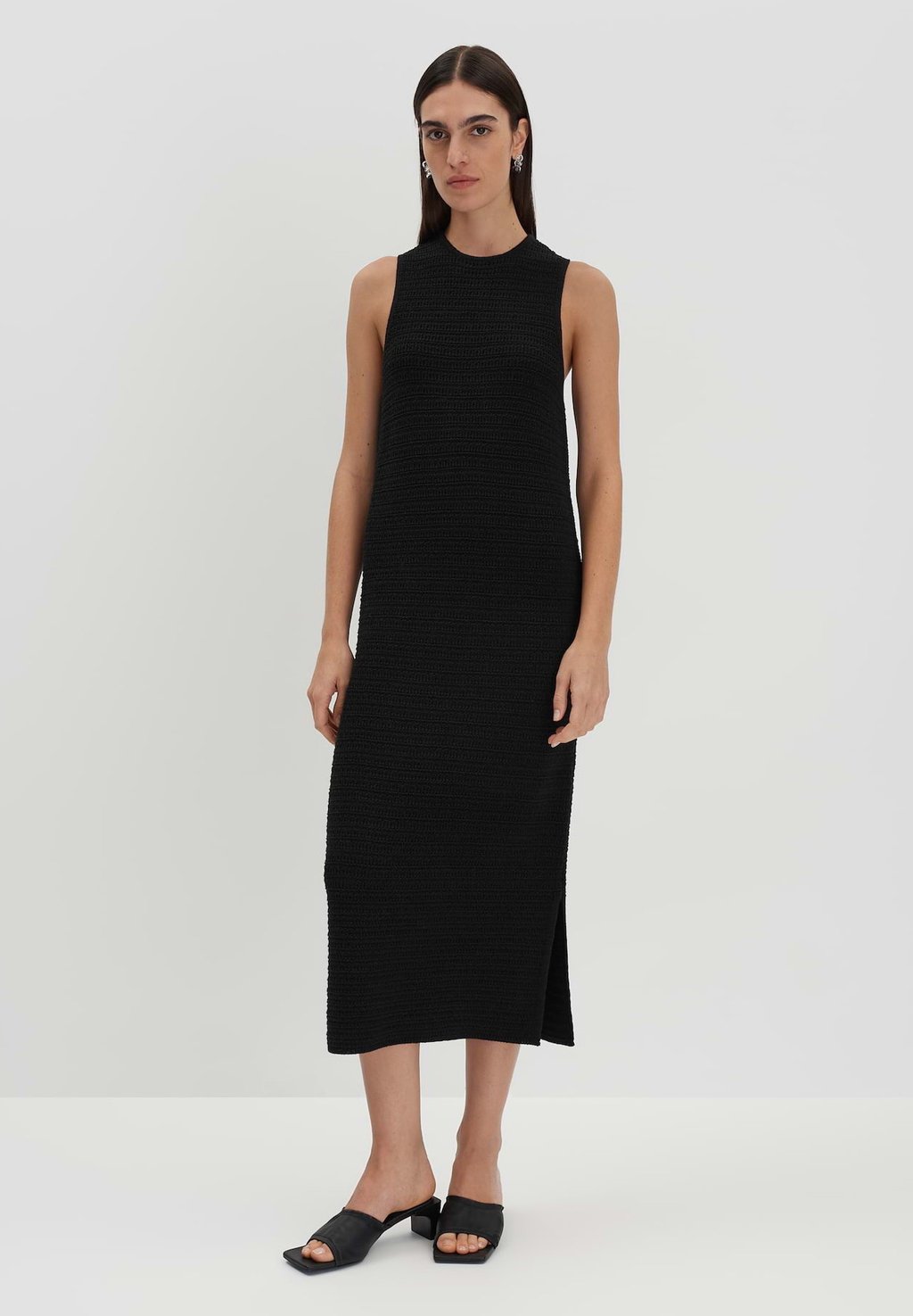 

Платье-джемпер SLIM FIT RIB TEXTURE someday., черный