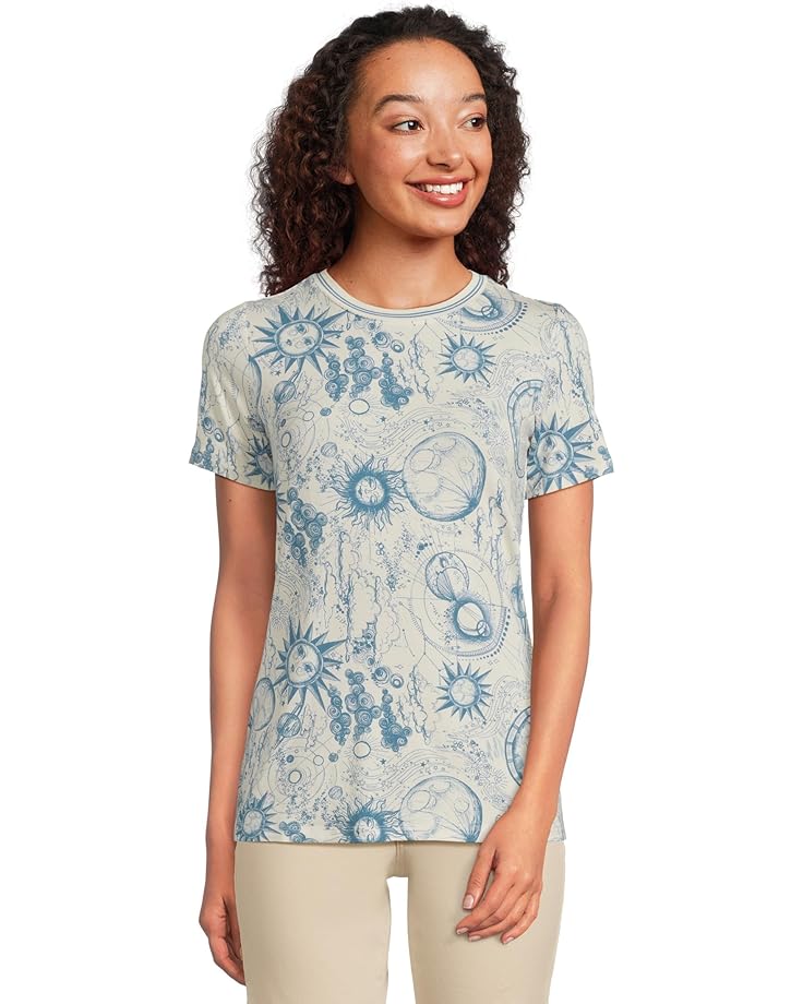 

Футболка Johnny Was The Janie Favorite Short Sleeve Crew Neck Tee- Min, цвет Mina Blue