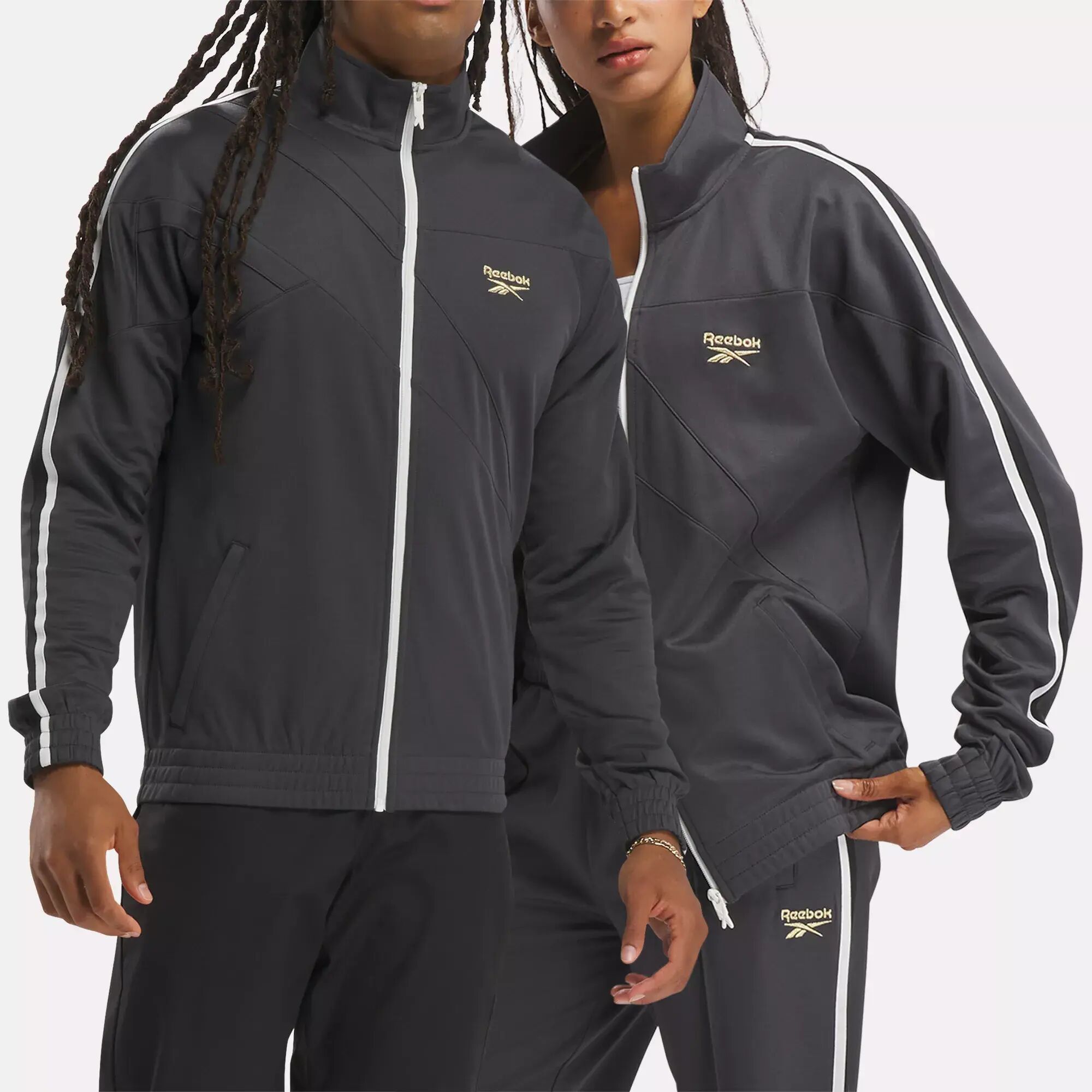 

Спортивная куртка в стиле хип-хоп Reebok, серый