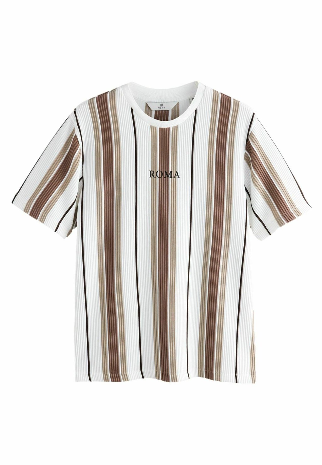 

Футболка с принтом REGULAR FIT VERTICAL STRIPE Next, бежевый
