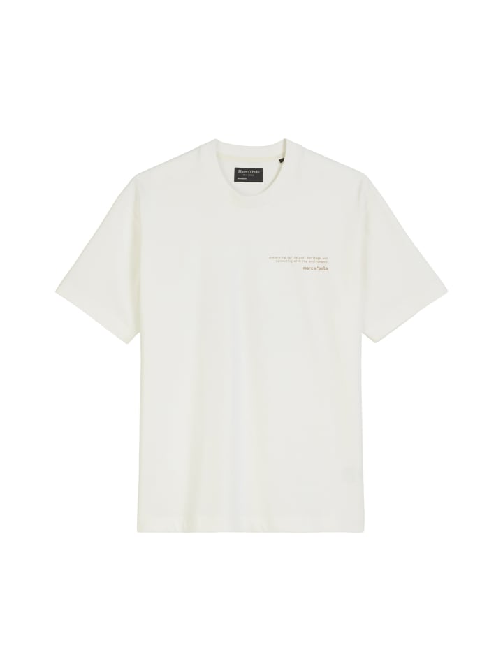 

Marc O'Polo Свободная футболка шелковисто-белого цвета, Белый, Marc O'Polo Свободная футболка шелковисто-белого цвета