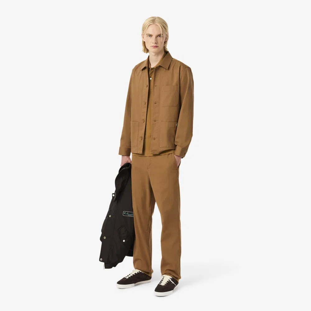 Мужская рабочая куртка коричневого цвета от Lacoste — фото 4