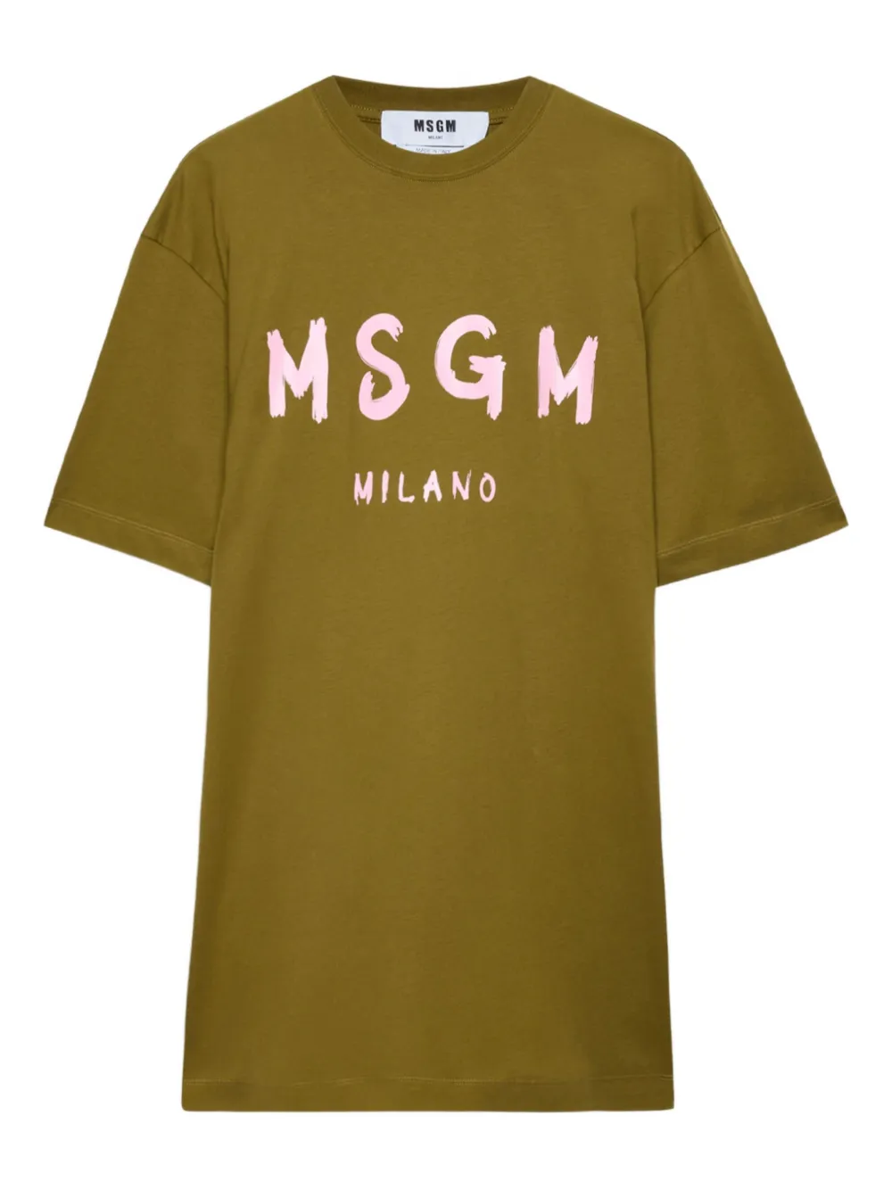 

Платье-футболка с логотипом Msgm, зеленый