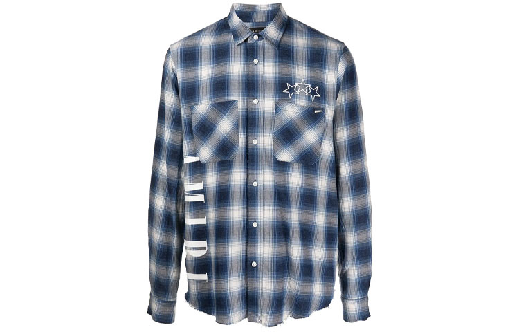 

Футболка мужская синяя AMIRI