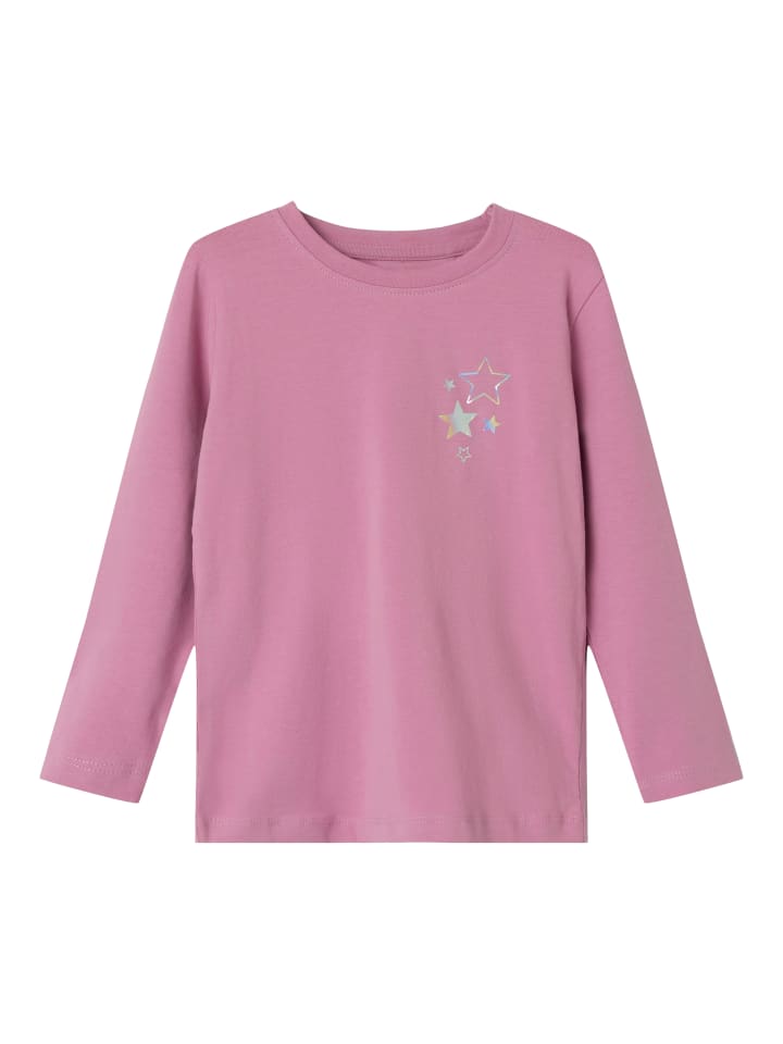 

Рубашка с длинными рукавами для девочек с принтом розового цвета name it