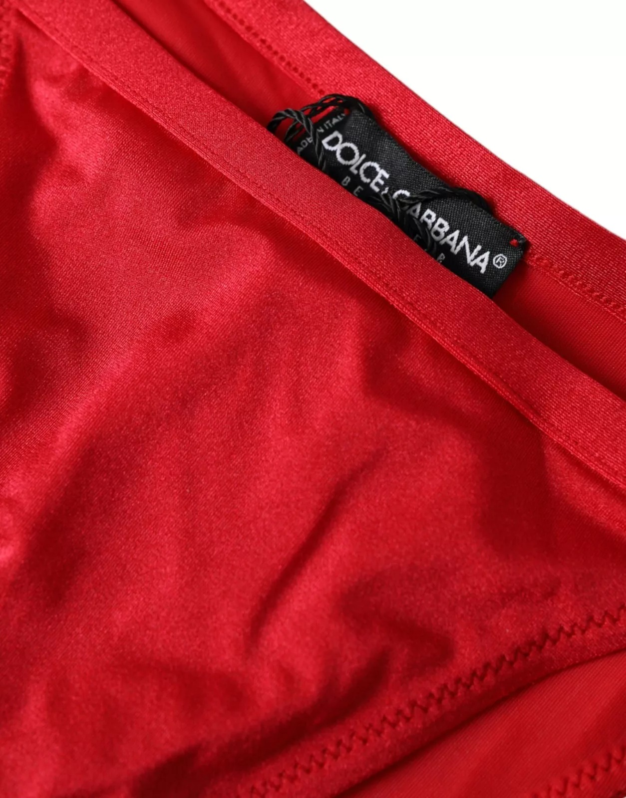 Красный нейлоновый стрейч пляжная одежда купальники бикини Dolce & Gabbana — фото 3