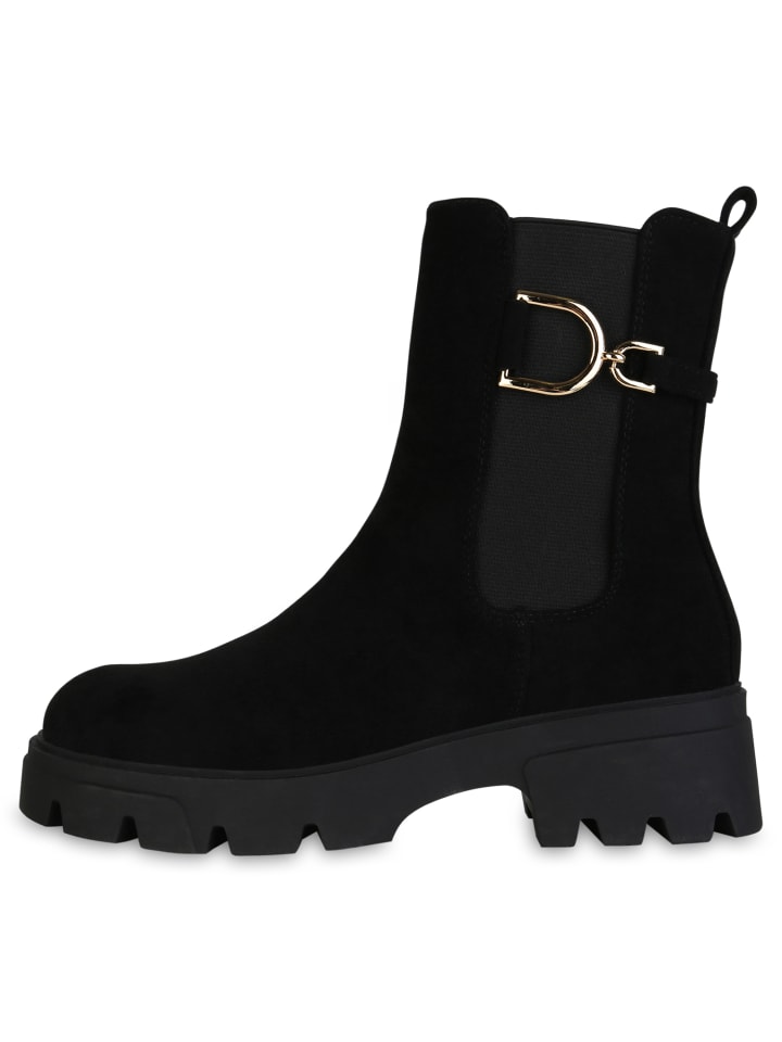 Ботильоны VAN HILL Klassische Stiefeletten Esme, цвет Schwarz Velours — фото 2
