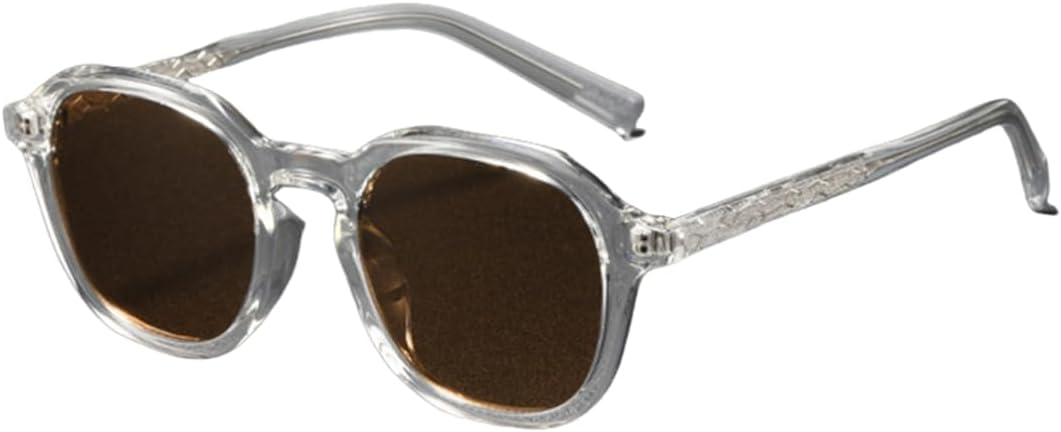 

Модные элегантные солнцезащитные очки для мужчин и женщин, сверхлегкая металлическая оправа эллиптической формы, для активного отдыха, вождения и защиты от ультрафиолета VFDHN, Transparent