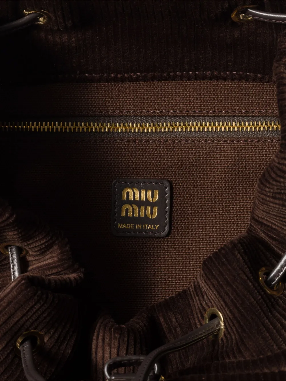 Рюкзак женский Miu Miu натуральная кожа, коричневый — фото 3