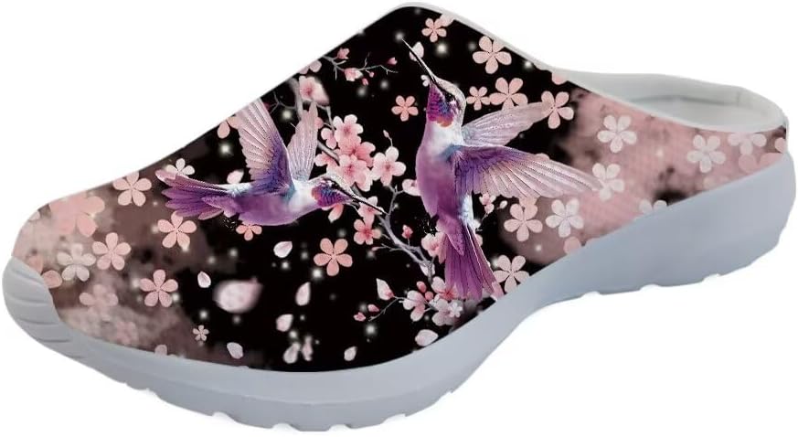 

GLENLCWE Унисекс сабо с принтом американского флага для мужчин и женщин, туфли-мюли, сабо на мягкой подошве, сетчатые тапочки для дома, пляжа и работы медсестрой, вишневый