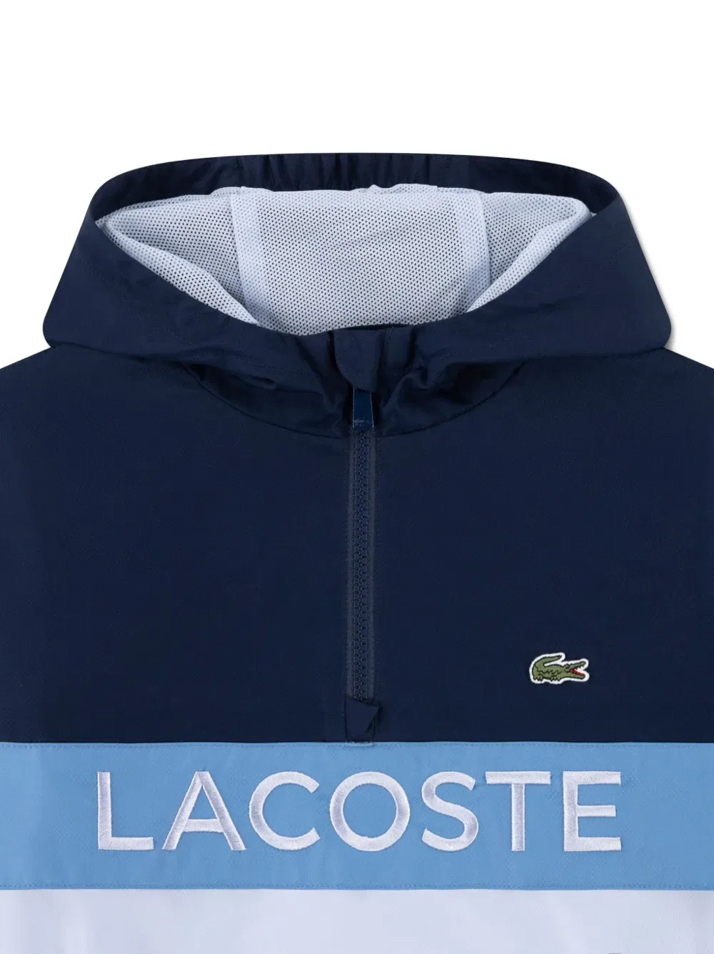 Куртка с капюшоном в стиле колор-блок Lacoste Kids, синий — фото 4