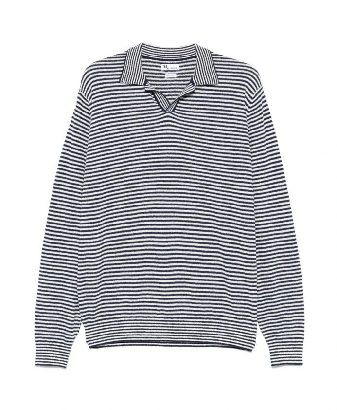 

Рубашка-Поло с длинными рукавами цвета индиго Doppiaa, синий