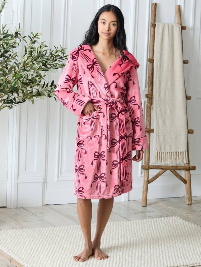 

Халат из флиса с принтом лука Chelsea Peers, Pink