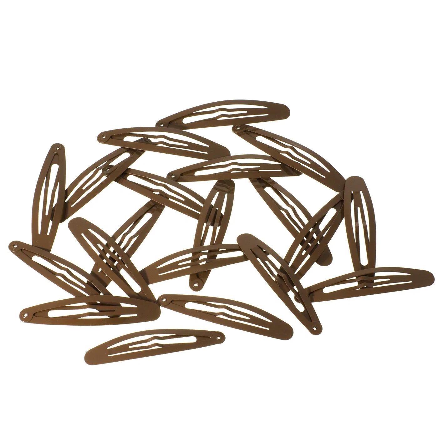 Набор овальных заколок для волос Haarallerliebst (20 шт.) Haarallerliebst, Brown (6 Cm) - 20 Pieces — фото 3
