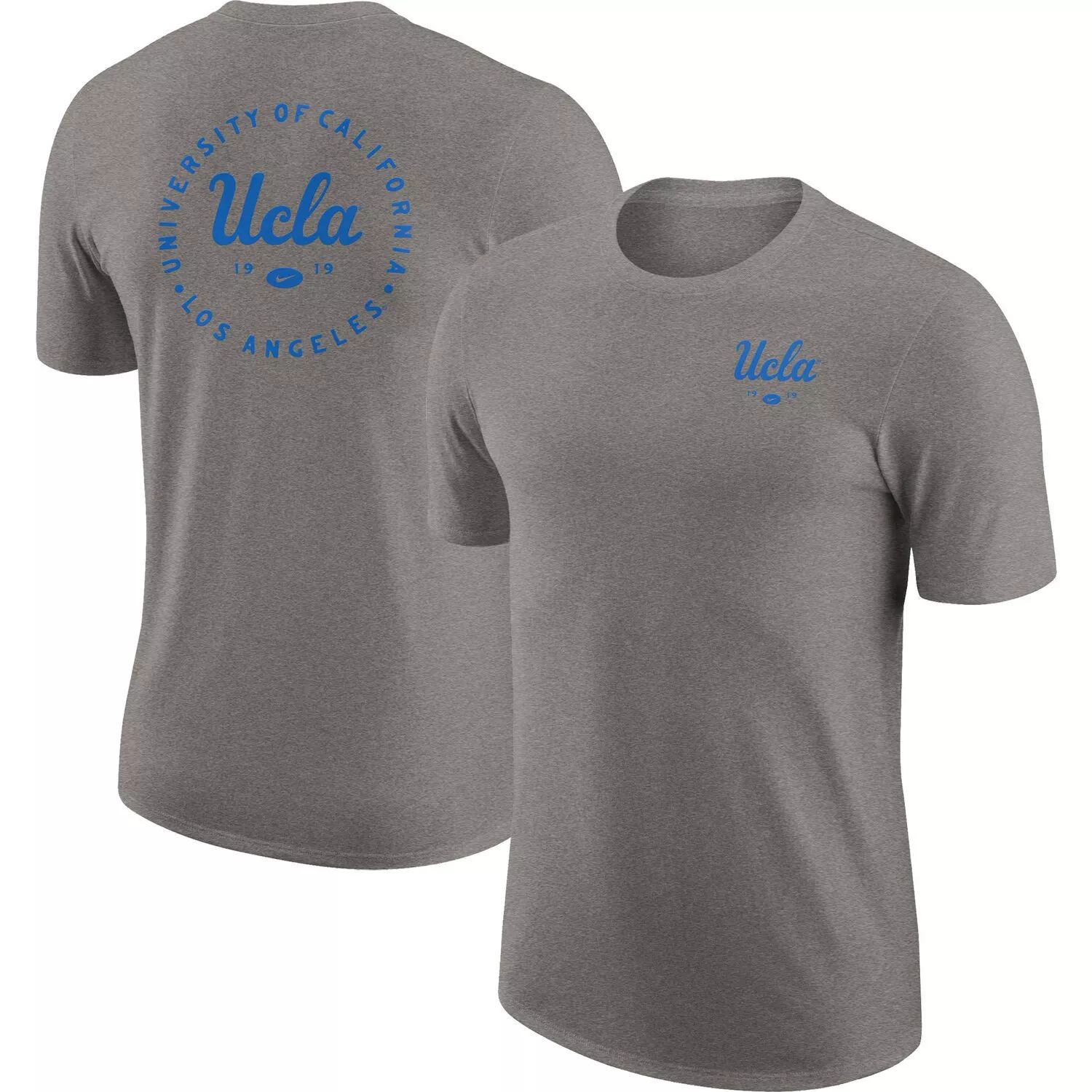 

Мужская серая футболка с логотипом UCLA Bruins 2-Hit Tri-Blend Performance Nike, Серый, Мужская серая футболка с логотипом UCLA Bruins 2-Hit Tri-Blend Performance Nike