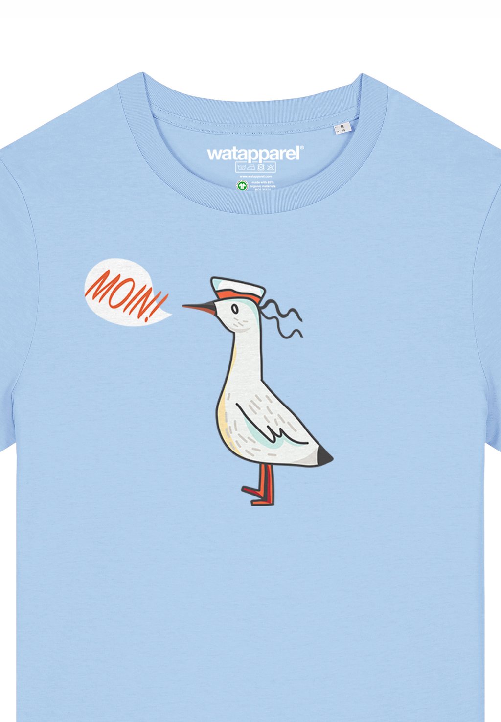 

Футболка с принтом MOIN SEAGULL watapparel, светло-голубой
