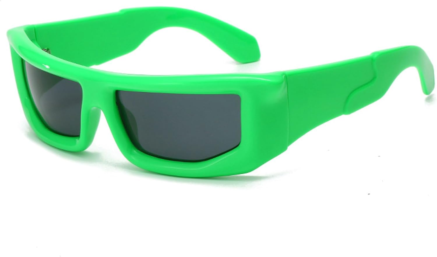 

Спортивные солнцезащитные очки Y2K для женщин и мужчин, винтажные серебристые зеркальные квадратные очки, унисекс, для вечеринок, женские солнцезащитные очки UV400 mincl, Green