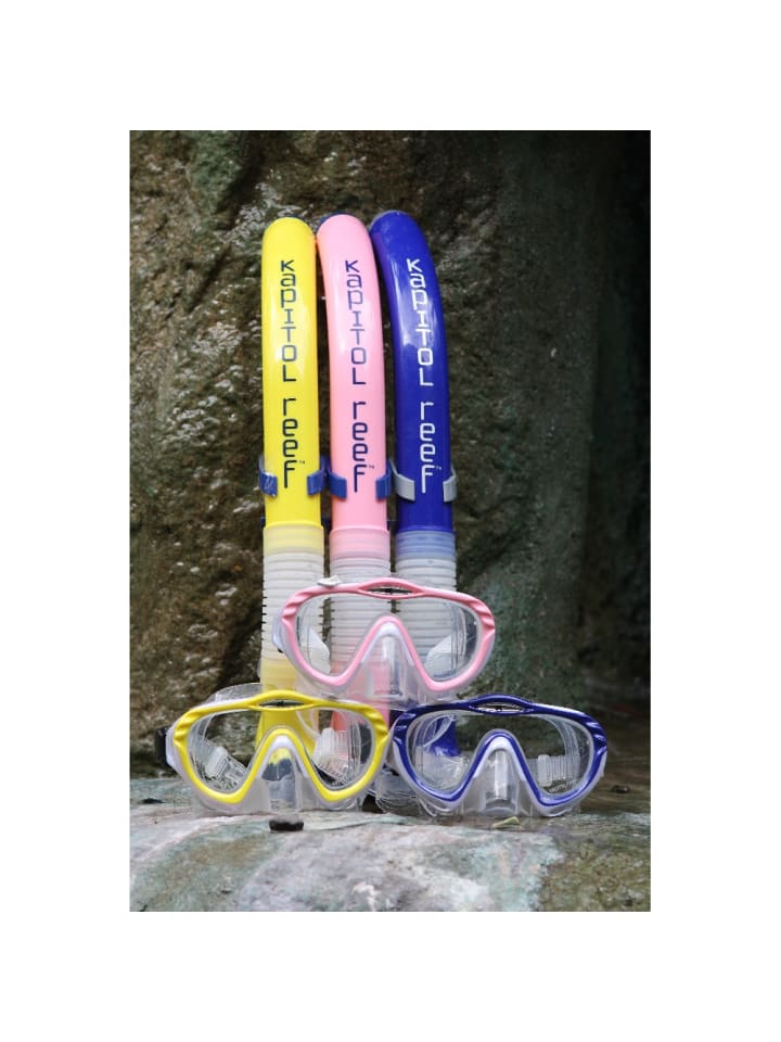 

Комплект для дайвинга Capitol Reef из 2 предметов: трубка и маска для подводного плавания, профессионального качества, розовый