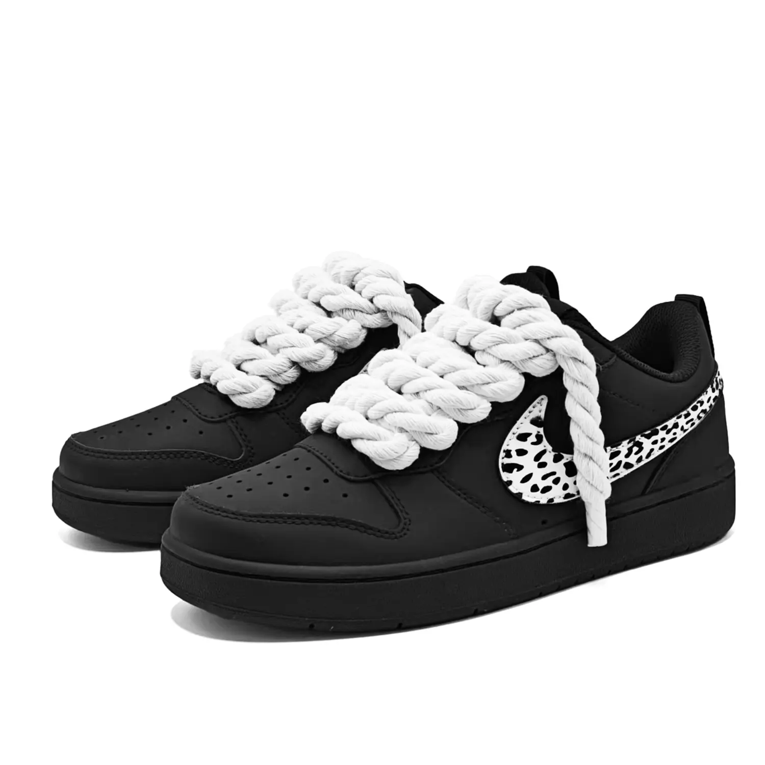Court Borough Galloping Slip Resistant низкие детские скейтбординг кроссовки для подростков Nike, черный — фото 4
