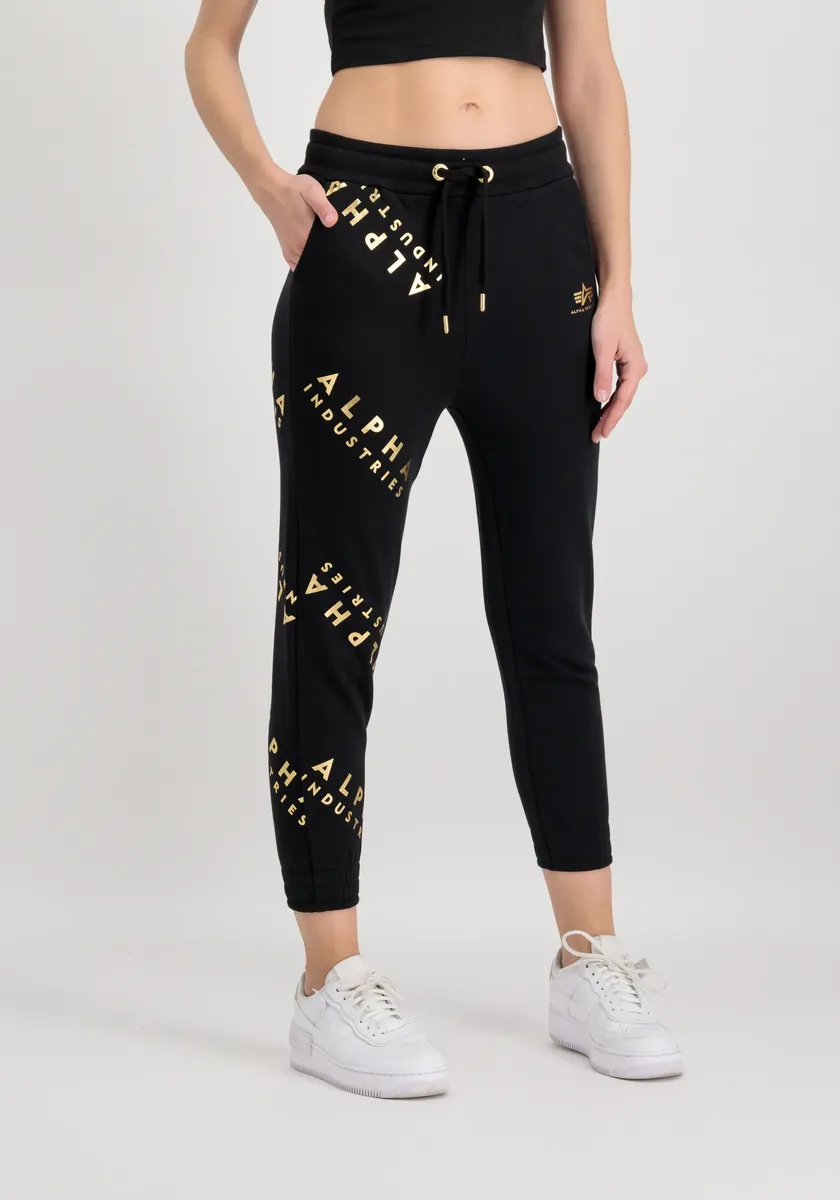 

Брюки для бега Alpha Industries " Alpha Industries Women - Jogger AI Leg Jogger Foil AOP Wmn", цвет Black/Yellow Gold