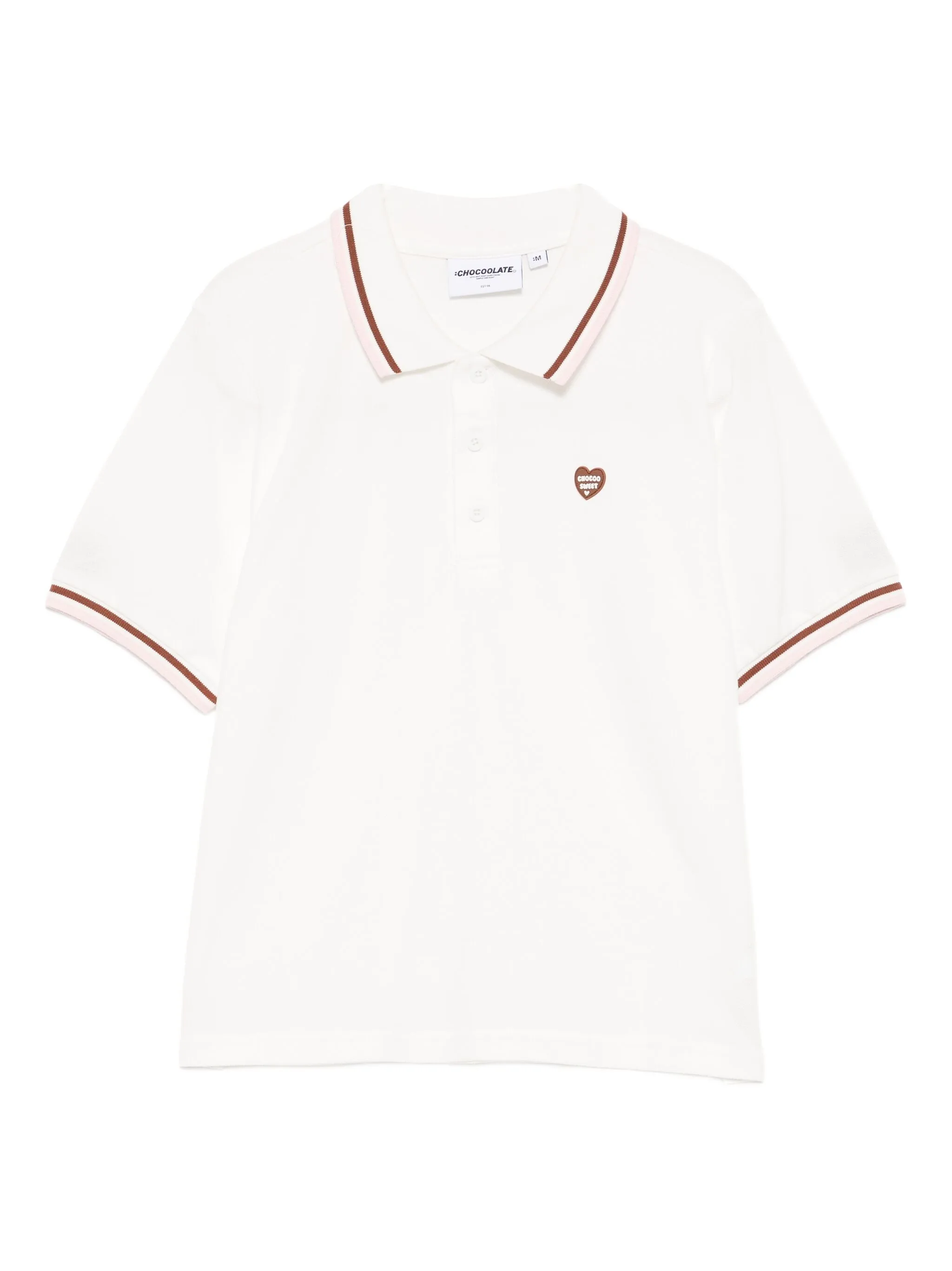 

Рубашка поло с вышитым логотипом Chocoolate, белый