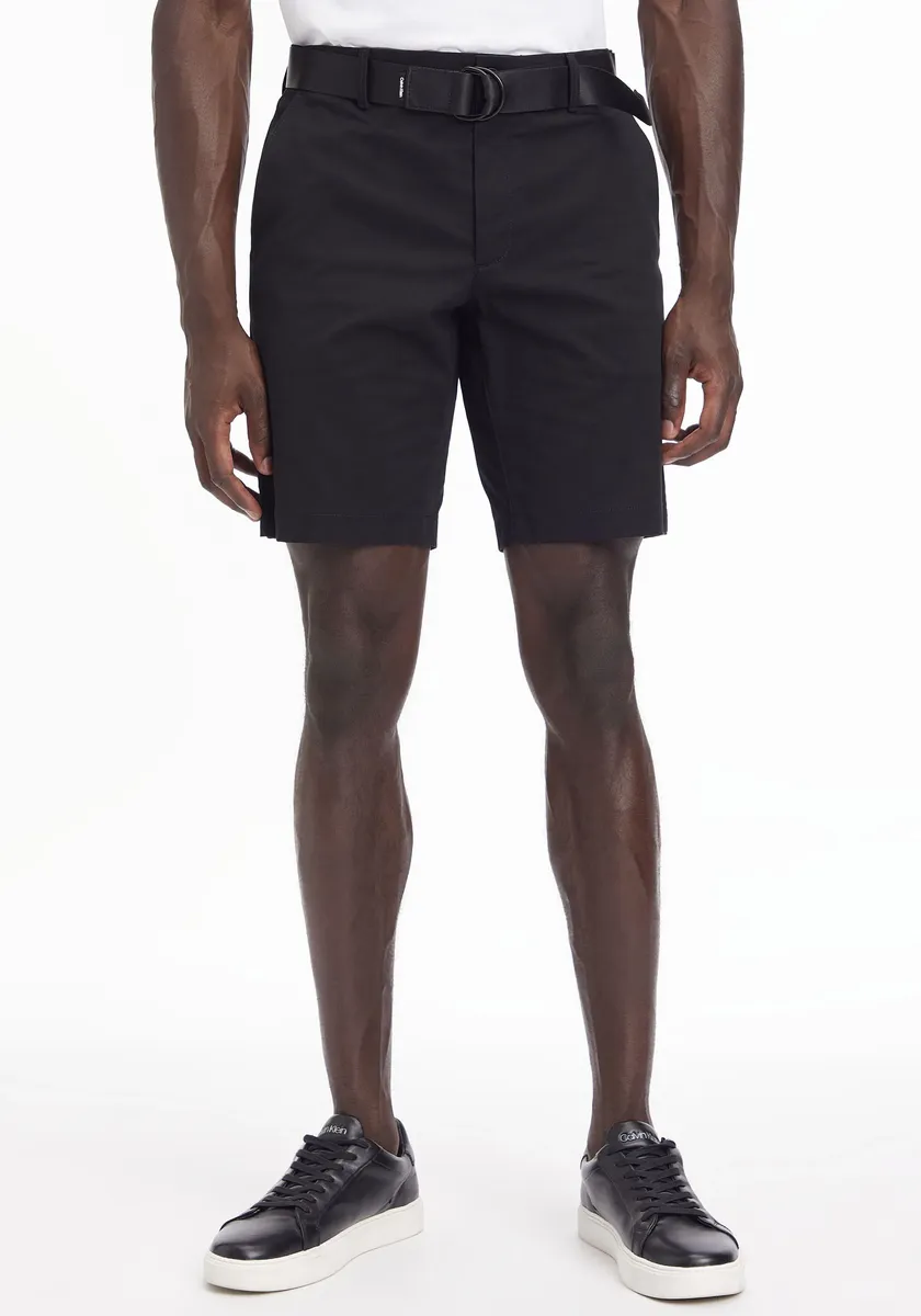

Шорты Calvin Klein "MODERN TWILL SLIM", с поясом, черный