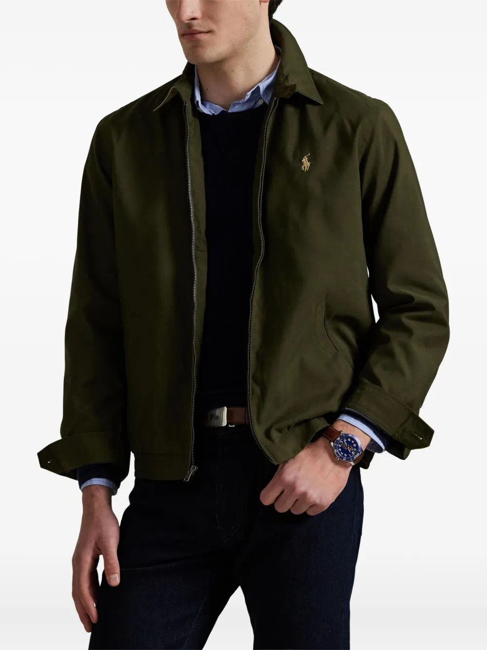 Куртка Polo Ralph Lauren Twill Bi-Swing, зеленый — фото 3