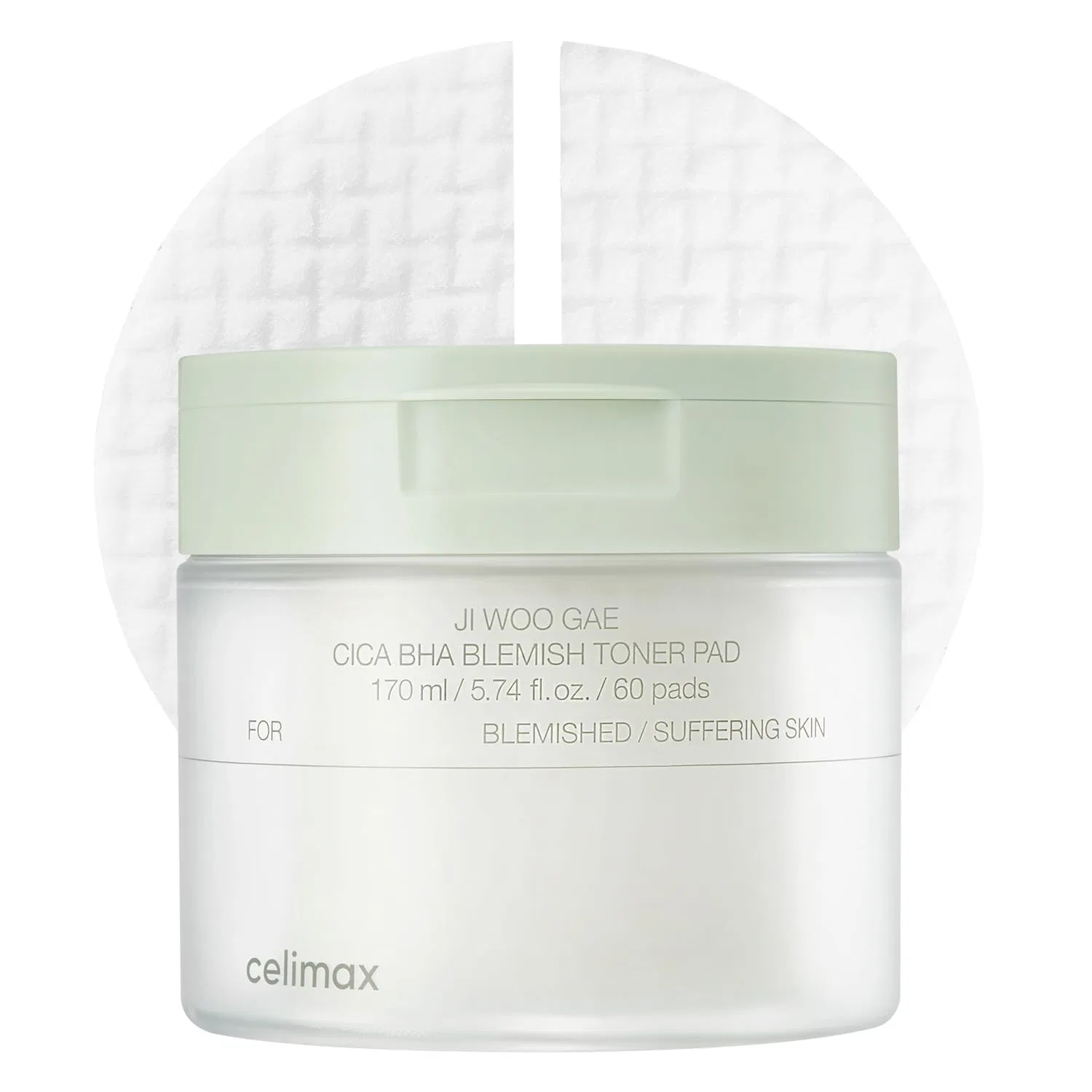 Тоник Celimax — Пэды для лица «Cica Bha Blemish Toner Pads» от