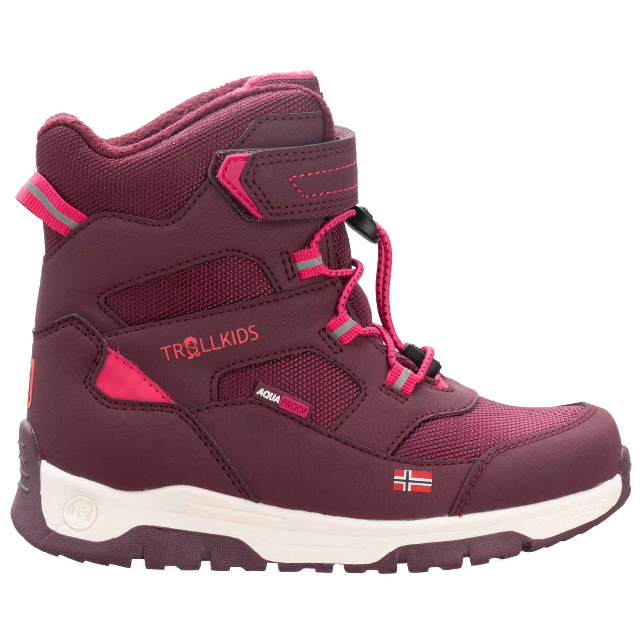 

Зимняя обувь Trollkids Lofoten Winter Boots Pro, цвет Redwood/Magenta