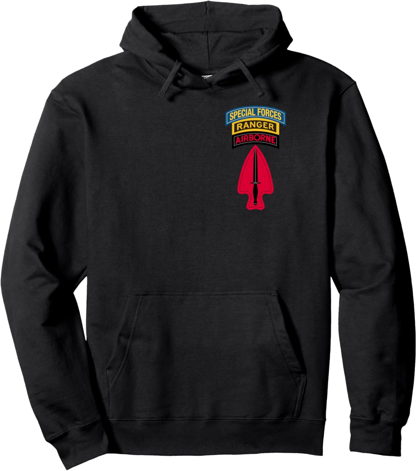 

Футболка USASOC Delta Force Ranger SF Tab SFOD-D Classic Hoodie, черная Custom Army Designs