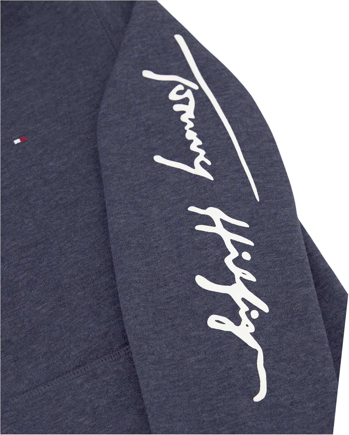 Толстовка с капюшоном Tommy Hilfiger для мальчиков с длинными рукавами из флиса, Signature Navy Blazer Heather — фото 4