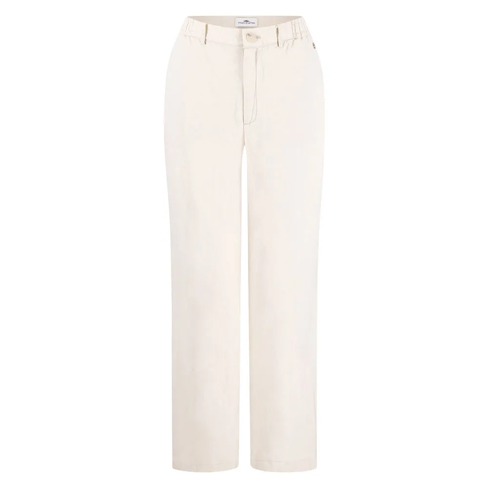 

Брюки прямого кроя из смеси льна от Fynch Hatton, белый