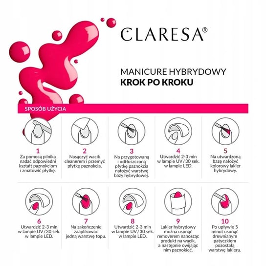 Цветной гибридный лак без вытирания 5г Claresa Top Diamond — фото 2
