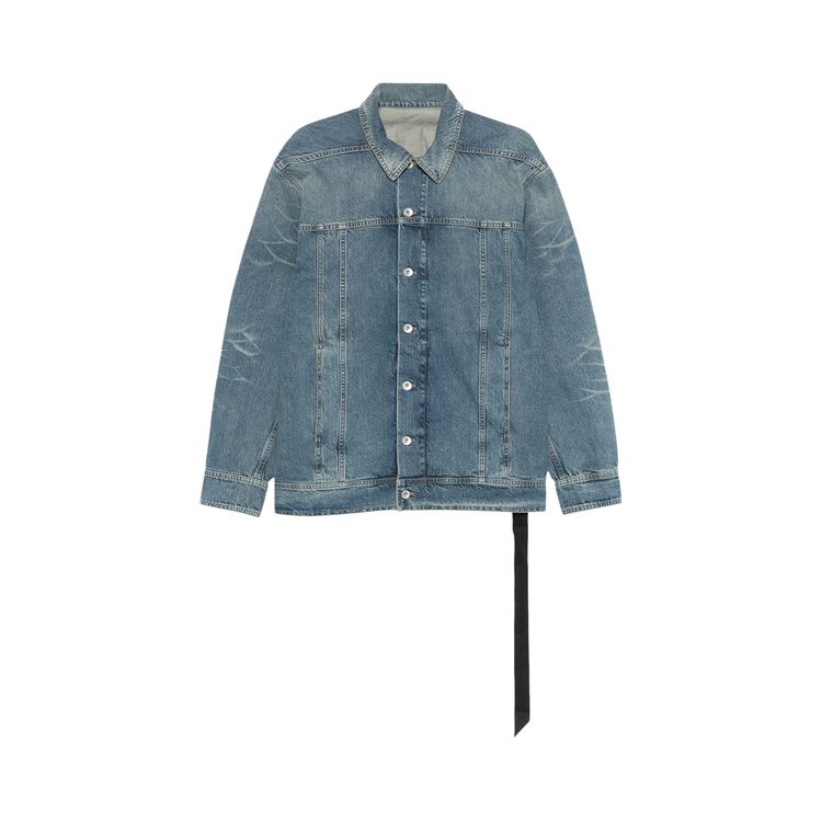 

Куртка Rick Owens DRKSHDW Jumbo Denim Jacket 'Washed Indigo', синий