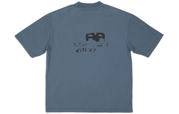 Футболка hand-drawn bb icon t-shirt medium fit 'blue black' Balenciaga, синий — фото 2