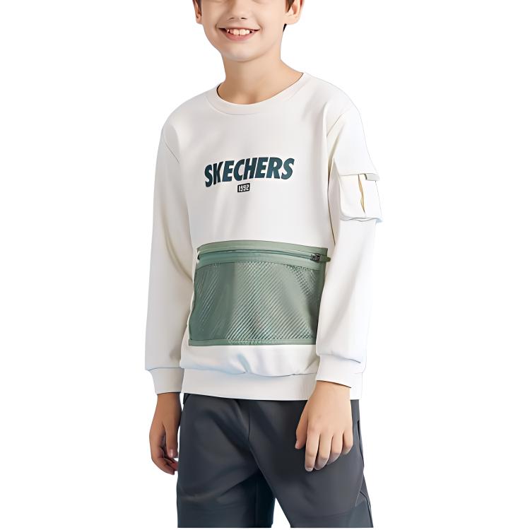 Свитшот для младших школьников Skechers, цвет Tofu White/0211 — фото 4