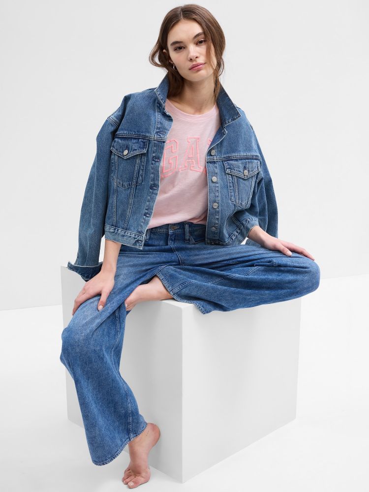

Футболка с логотипом Gap, розовый
