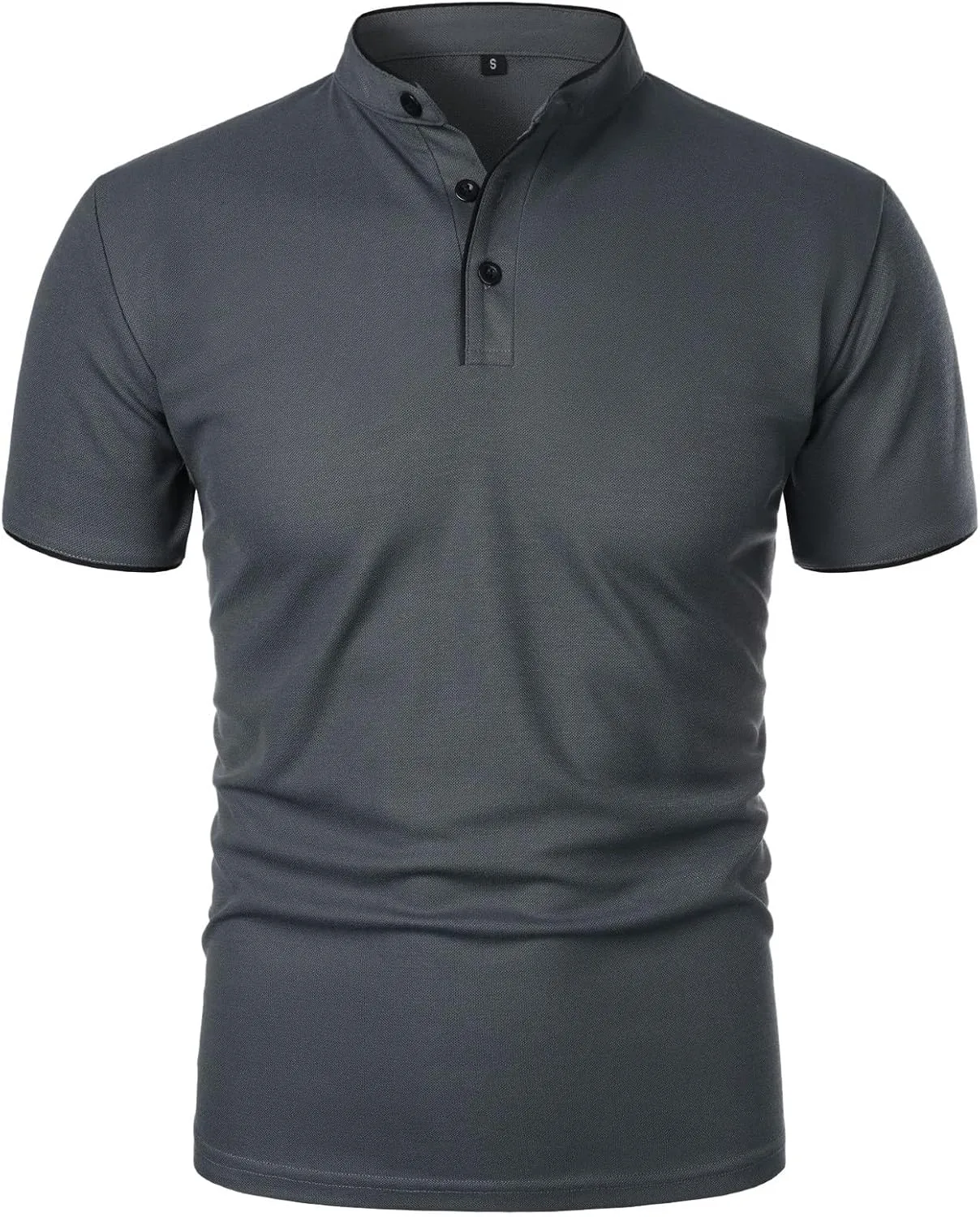 Мужская поло Slim Fit с коротким рукавом, влагоотводящая