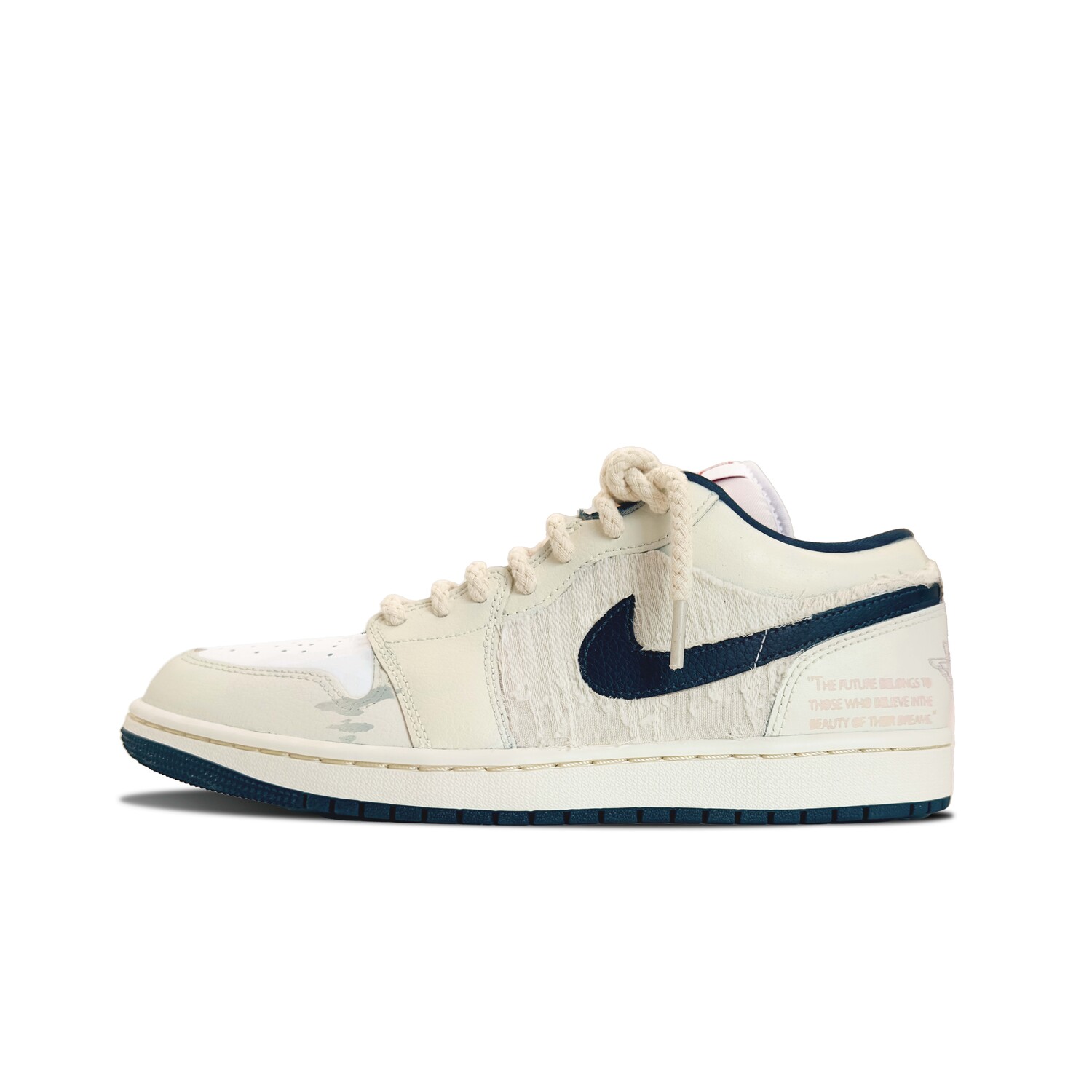 

Jordan Кроссовки Air 1 баскетбольные мужские низкие белые слоновая кость, цвет Ivory White