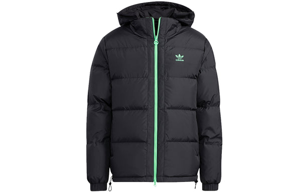 

Пуховик adidas originals Revers Down Jkt Reversible Sports hooded down Jacket Black, черный