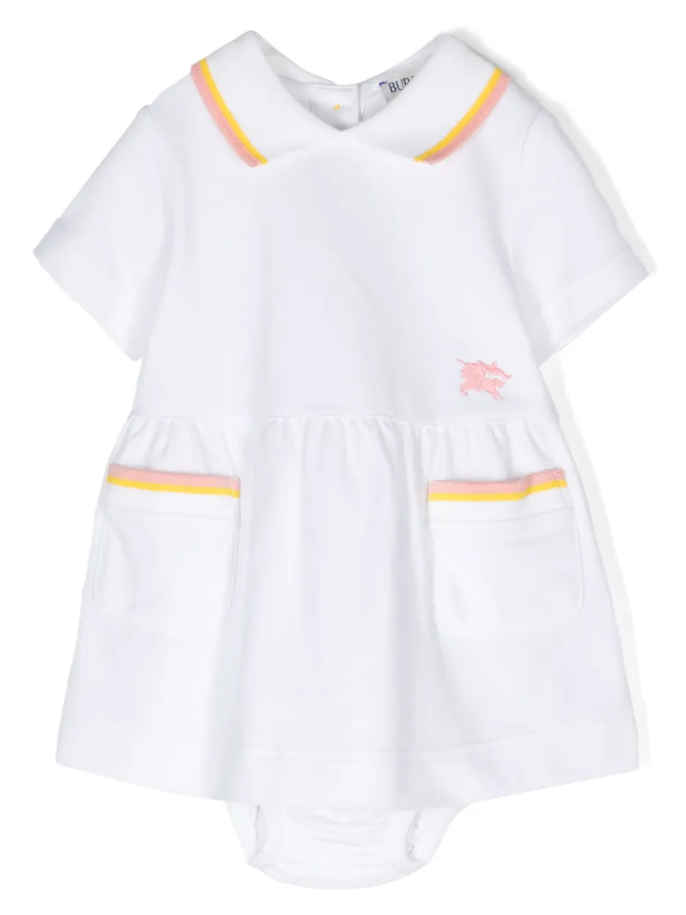 

Платье Equestrian Knight с воротником поло BURBERRY KIDS, белый
