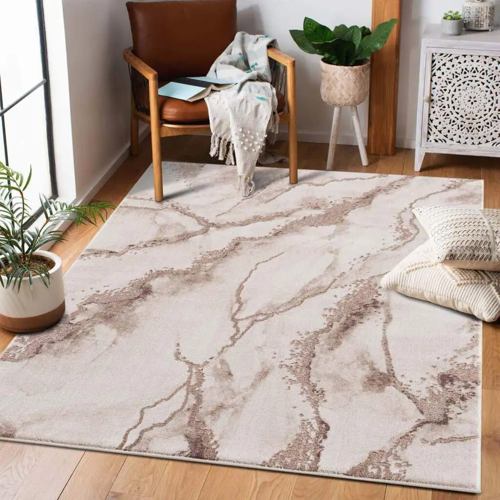 

Ковер Carpet City "Chic", прямоугольный, короткий ворс, абстрактный, современный, мягкий ворс 200х290 см, бежевый