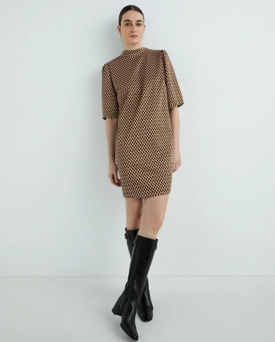 

Джерси-платье с воротником перкинс Blanxart, серовато-красный